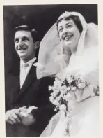  ??  ?? Michael's wedding day on August 22, 1959. His wife, Mary, later presented a daytime TV show