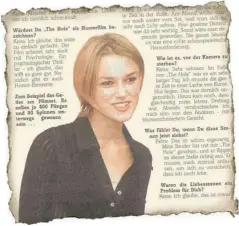  ?? BILD: ULF MIDDENDORF ?? Im Interview: Der heutige Superstar Keira Knightley stellte sich 2001 den Fragen der Ð.
