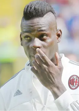  ?? ANSA ?? Mario Balotelli, 25 anni, pronto al rientro