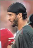  ?? JOHN HEFTI, USA TODAY SPORTS ?? Colin Kaepernick intends to continue his protests.