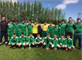 ??  ?? Coola Post Primary First Year Boys who played Dublin Oak Academy in the National Cup Final.