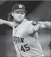  ?? Sean M. Haffey Getty Images ?? GERRIT COLE, who is 4-1 with a 1.75 ERA, has added a power arm to an already strong Astros staff.