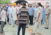  ??  ?? Police took control of dera Parmanand at Tapa village in Barnala following a the shootout. HT PHOTO