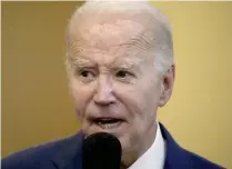  ?? AP PHOTO ?? UNDER PRESSURE
United States President
Joe Biden speaks at the ‘Sunday Lunch’ event at the banquet hall of the Brookland Baptist Church in West Columbia, South Carolina on Sunday, Jan. 28, 2024.