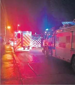  ??  ?? Emergency crews at the scene near the River Ericht on Saturday night.