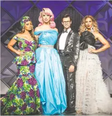  ?? CRAVE ?? The judges of Canada's Drag Race include Traci Melchor, left, Brooke Lynn Hytes, a.k.a. Brock Hayhoe, Brad Goreski and Amanda Brugel.