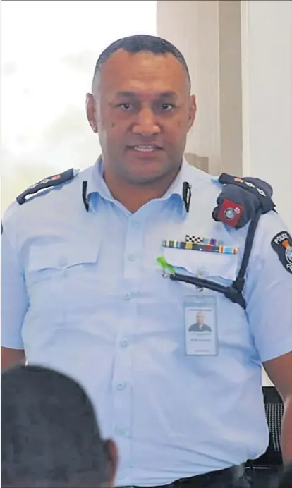  ?? Picture: FIJI POLICE ?? Divisional Police Commander South Senior Superinten­dent of Police (SSP) Wate Vocevoce.