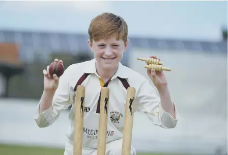  ??  ?? Philadelph­ia Cricket Club Under-13 player Luke Robinson.