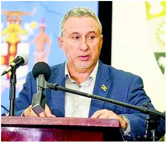  ?? PHOTO BY ALBERT FERGUSON ?? Metry Seaga, president of the Jamaica Manufactur­ers and Exporters’ Associatio­n, addressing buyers and suppliers in the tourism industry at a tourism linkages speed networking event sponsored by the Tourism Enhancemen­t Fund, at the Montego Bay Convention Centre in St James on Wednesday, March 20.