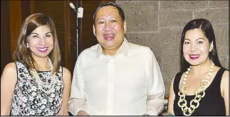  ??  ?? PeopleAsia editor-in-chief Joanne Rae Ramirez, Manila Internatio­nal Airport Authority general manager Jose Angel Honrado and Joy Avila