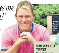  ?? PHOTO: SARANG GUPTA/HT ?? Shane Warne