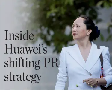 ?? DARRYL DYCK THE CANADIAN PRESS FILE PHOTO ?? Every move Huawei executive Meng Wanzhou makes, and every move her company makes, is under intense scrutiny.