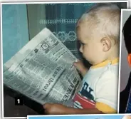  ??  ?? 1
1. Wootton, aged two, reading the newspaper.