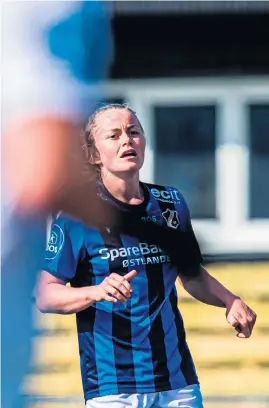  ?? Bild: Marius Simensen ?? Zara Jönsson och Stabaek har två matcher på sig för att hålla sig kvar i högsta ligan i Norge.