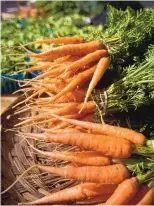  ?? MARLA BROSE/JOURNAL ?? Nantes carrots for sale in 2017.