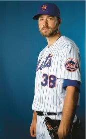  ?? ELSA/GETTY ?? Tylor Megill, of the Mets, stands for a portrait during Photo Day at Clover Park on Feb. 23 in Port St. Lucie, Florida.