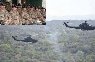  ?? APP ?? A large number of senior army and air force officers witnessed the fire power display by the Pakistan Army and Air Force in Central Command exercise at Jhelum firing ranges. Commander Central Command, Lt-Gen. Azhar Saleh Abbasi, briefed the audience...