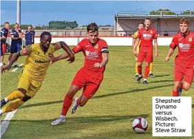  ?? ?? Shepshed Dynamo versus Wisbech. Picture: Steve Straw