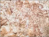  ?? LUC-HENRI FAGE/KALIMANTHR­OPE.COM ?? A composite image from the book “Borneo, Memory of the Caves” shows the world’s oldest figurative artwork.