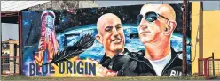  ?? REUTERS ?? A mural displaying Jeff Bezos and his brother Mark Bezos is seen in Van Horn, Texas.