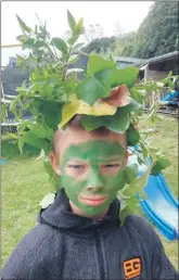  ??  ?? The green man of Pirnmill ready for action.