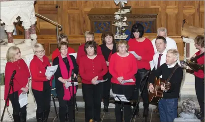  ??  ?? A choir performing at the Yeats 79th Anniversar­y in Drumcliffe Church on Sunday evening at 5pm.