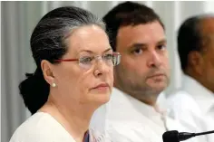  ?? AFP ?? Congress president Sonia Gandhi and vice-president Rahul Gandhi at the Congress Working Committee meeting in New Delhi on Tuesday. —