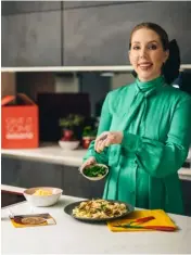  ?? ?? Gousto ambassador, comedian and Blueysuper­fan, Katherine Ryan, is celebratin­g the launch of Gousto’s Bluey’s Family Dinner range in partnershi­p with BBC Studios.