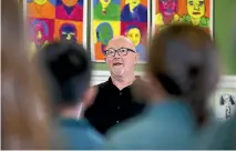  ?? ANDY JACKSON/STUFF ?? Dave Dobbyn ‘‘just about choked up’’ with the welcome at Normanby Primary School.