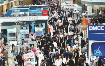  ?? Virendra Saklani/Gulf News ?? Visitors at Gitex Technology Week yesterday. Headlines around the world have linked the decline of Sears and other physical retailers to the rise of e-commerce, and to Amazon’s rise in particular.