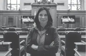  ?? DAVE SIDAWAY / POSTMEDIA NEWS ?? Montreal Mayor Valerie Plante joined the chorus of those upset by the Adidas launch.