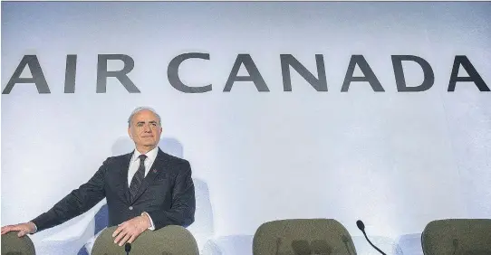  ?? GRAHAM HUGHES/THE CANADIAN PRESS ?? Air Canada president and CEO Calin Rovinescu said Friday the airline will “look to see how the marketplac­e evolves” regarding low-cost carriers.