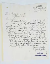  ?? DAVID SMITH UNIVERSITY OF NEW BRUNSWICK ARCHIVES ?? In the depths of the Great Depression, prime minister R.B. Bennett replied personally to letters from Canadians seeking financial assistance. He opened up his own wallet to pay someone’s mortgage, give $5 here or $20 there.