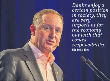  ?? Photo / Greg Bowker ?? Sir John Key is chairman of the ANZ which this week reported a record $1.99 billion profit in New Zealand.