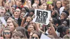  ?? JOE RONDONE/USA TODAY NETWORK ?? Students rally Wednesday at the steps of the Old Capitol in Tallahasse­e, Fla.