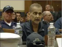  ?? THE ASSOCIATED PRESS ?? This still image taken from video shows Retired NYPD Detective and 9/11 responder Luis Alvarez speaking June 11 at a hearing of the House Judiciary Committee as it considers permanent authorizat­ion for the Victim Compensati­on Fund on Capitol Hill in Washington. Alvarez died Saturday at age 53.