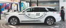  ?? Courtesy: Dubai Police ?? ■ The Hongqi E-HS9 is equipped with a high-resolution camera, GPS, and a communicat­ion system.