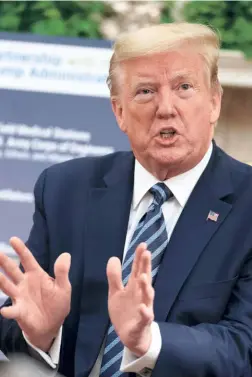  ??  ?? PRESIDENT Donald Trump speaking in a meeting on the COVID-19 crisis at the White House on April 30.