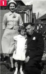  ??  ?? Family ties: Theresa, aged five, with her father the Rev Hubert Brasier and mother Zaidee in 1961