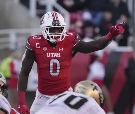  ?? Ap FilE ?? FEELING A DRAFT: Utah’s Devin Lloyd, a projected first-round pick, fits the profile the Patriots have traditiona­lly looked for in their linebacker­s over the years.