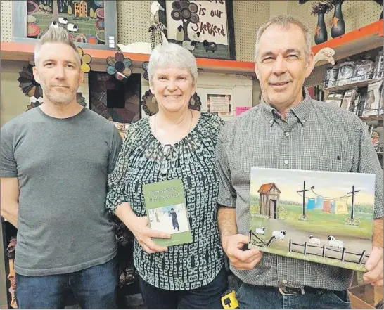  ?? ROSALIE MACEACHERN PHOTO ?? Russell, Jane and John Wile have brought new life, including handmade wooden and wool crafts and litres and litres of ice cream, to The Downtown Exchange on Provost Street.