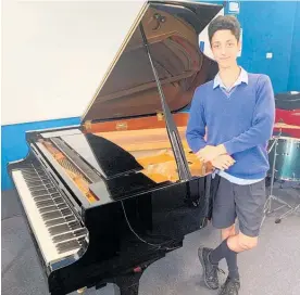  ?? Photo / Rachel Canning ?? Pianist Paris Takarangi won the New Zealand Modern School of Music competitio­n for the Taupo¯ District.