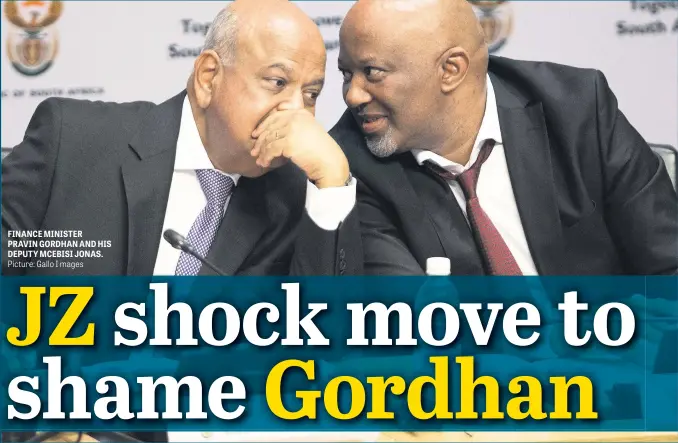  ?? Picture: Gallo I mages ?? FINANCE MINISTER PRAVIN GORDHAN AND HIS DEPUTY MCEBISI JONAS.