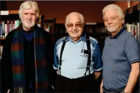  ??  ?? David Roy, John Brown and Frank Cahill brought their great stories of the Palais to Dennistoun Library for our Thanks for the Memories event