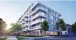  ?? ARTIST’S RENDERINGS COURTESY OF DEVMcGILL ?? Digging is scheduled to begin this fall on Phase 1, the six-storey concrete buildings whose condos are already 30 per cent sold.
