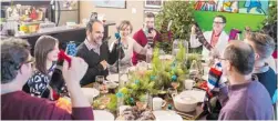  ?? Demetri Giannitsio­s ?? Friends enjoy brunch in beautiful surroundin­gs, with simple decor thatsays festive and fresh, without being over-the-top Christmas-y.