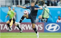 ?? DAVID VINCENT/THE ASSOCIATED PRESS ?? France’s Kylian Mbappe has looked poised and in control during this World Cup, causing headaches for opponents with his combinatio­n of superior speed and ball-handling skills.