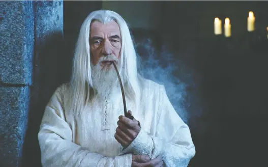  ??  ?? Sir Ian Mckellen plays the wizard Gandalf in Peter Jackson's ambitious The Lord of the Rings trilogy, a favourite of DVD and Blu-ray hoarder Barry Hanson