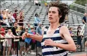  ?? James Franco / Special to the Times Union ?? Ryan Bush of the Blue Streaks won Tuesday’s Suburban Council dual meet.