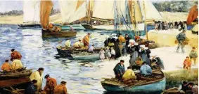  ??  ?? « Retour de pêche à Concarneau », de Fernand Legout-Gérard (s. d.).